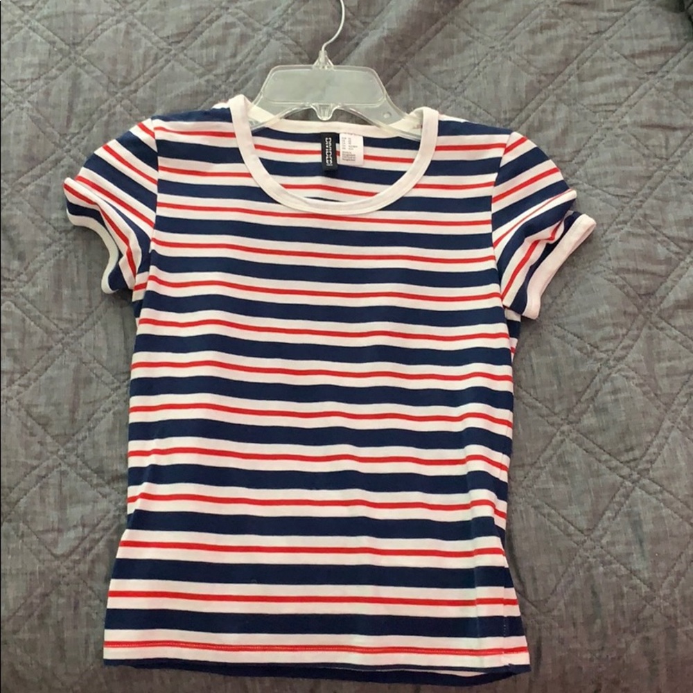 striped tight t shirt